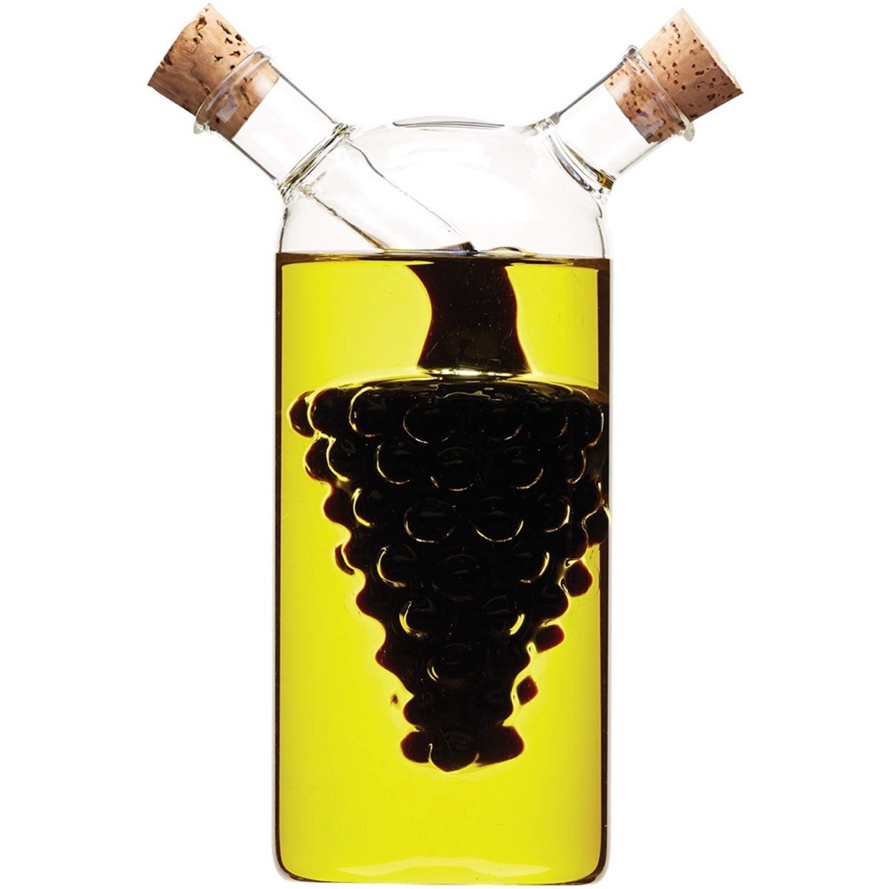 Grapes Olive Oil Dispenser Vinegar Glass Cruet